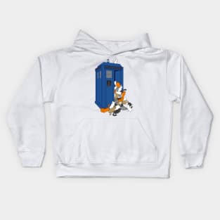 TARDIS and kittens Kids Hoodie